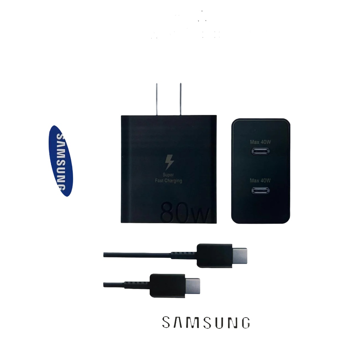 Cargador Samsung Power Adapter Trio USB-C X2 80W PD 3