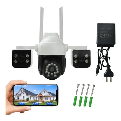 Cámara de Seguridad Wifi Exterior Triple Lente YFY:004 2