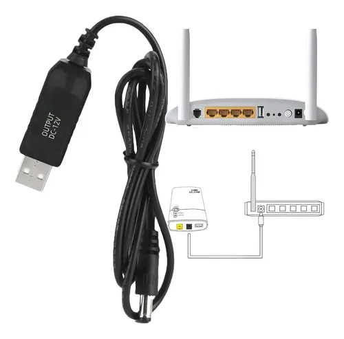 Cable Adaptador Sencillo de Corriente 12V para Mini UPS 2