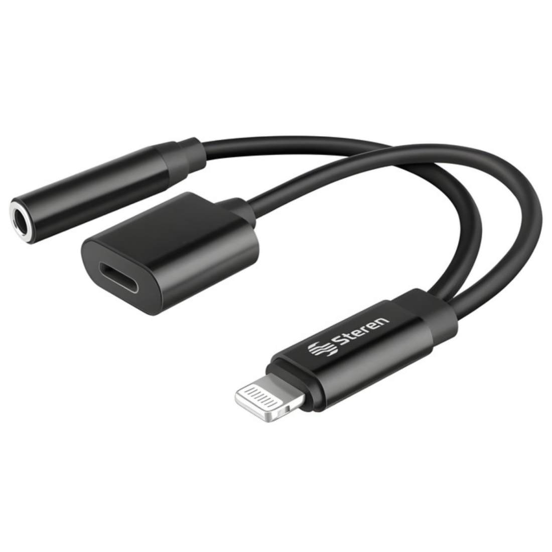 Adaptador Convertidor Lightning a Carga + Audio