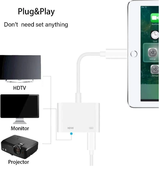Adaptador Convertidor Lightning a HDMI MOD 7565D 2