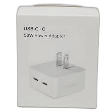 Adaptador de Carga iPhone 50W USB C+c