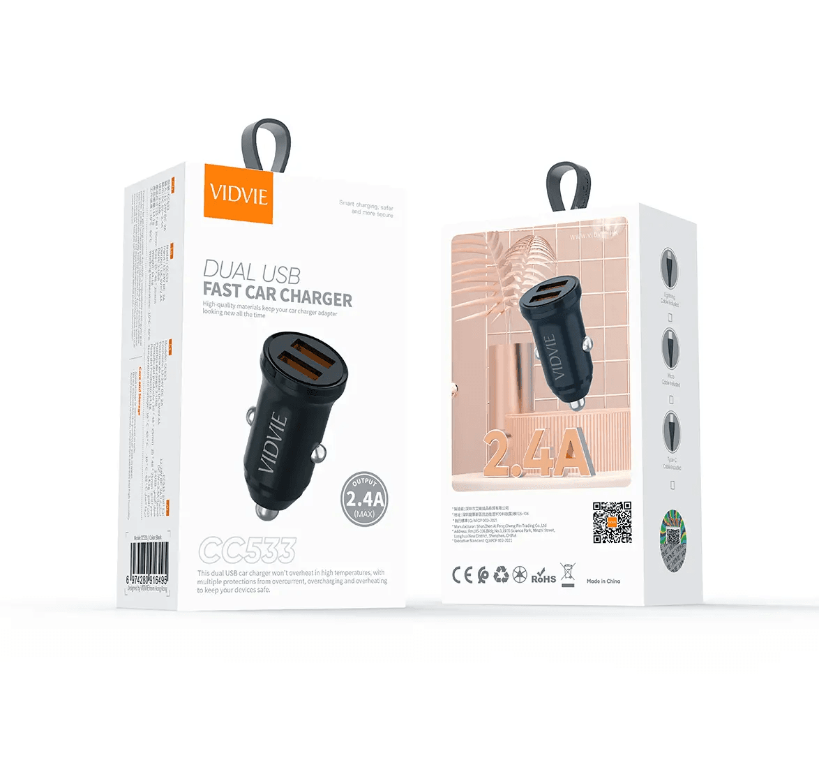 Ahorrador Vidvie para Carro Dualusb Carga Rapida 2.4A CC533