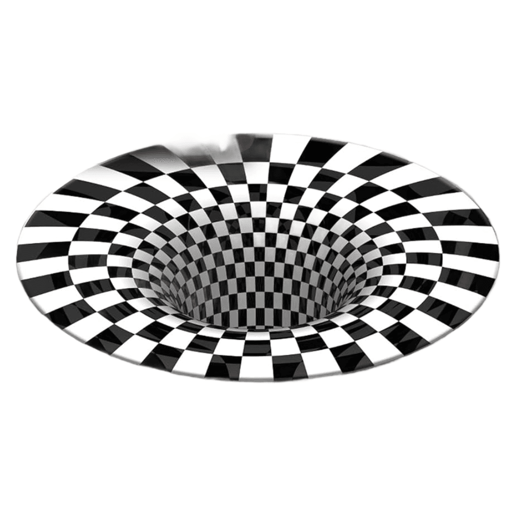 Alfombra Circulos Negro y Blanco