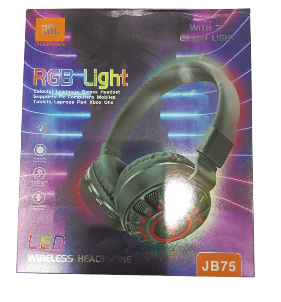Audífono Bluetooth Jbl LED RGB MOD JB75