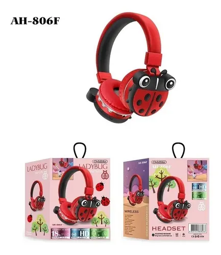 Audífonos Bluetooth Ladybug MOD AH-806F