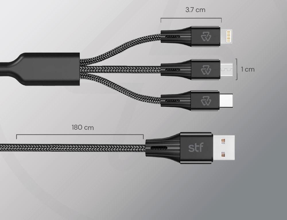 Cable de Carga 3 en 1 Sukeqi Modelo SY-01