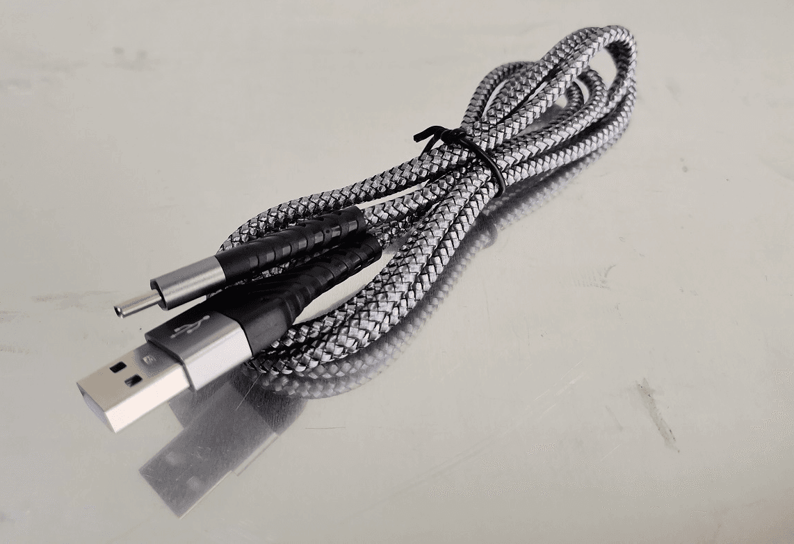 Cable de Carga Tipo C Malla Gris