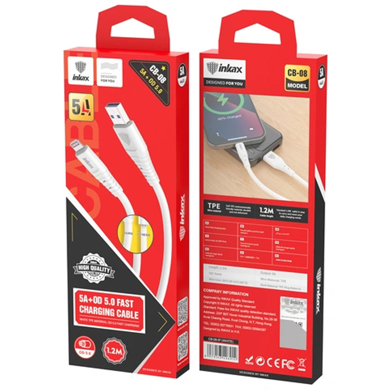 Cable Inkax 5A USB Lightning