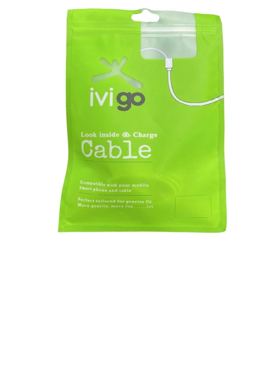 Cable Lightning Ivigo Bolsa Verde