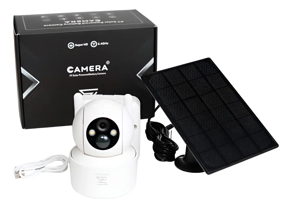 Cámara Zertech con Panel Solar Model TZ3-DQ325