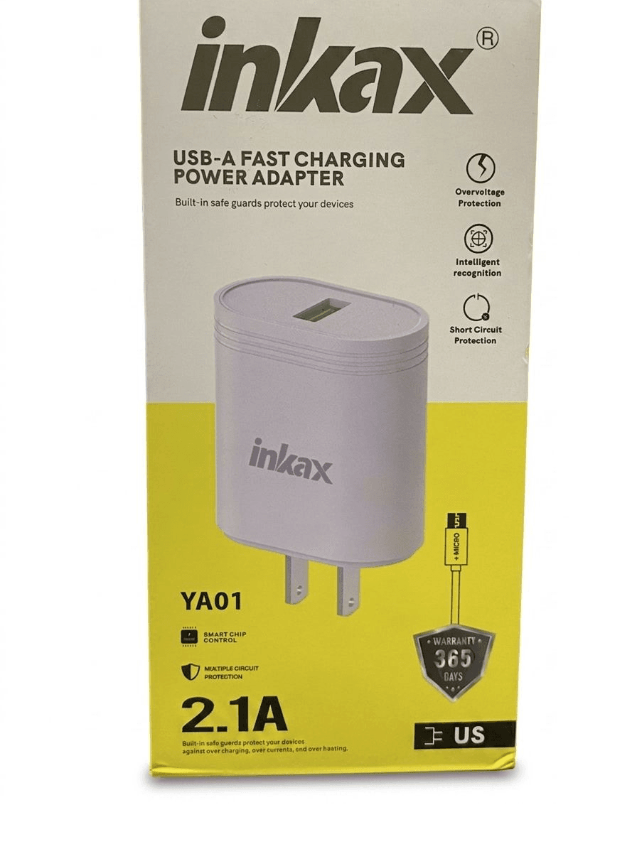 Cargador Inkax 2.1A Micro USB YA01