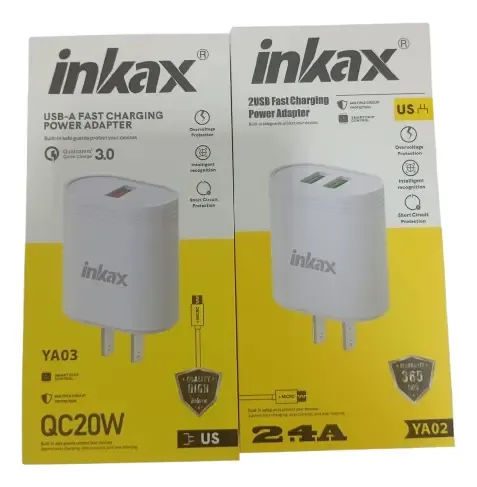 Cargador Inkax 2.4A USB C MOD YA02
