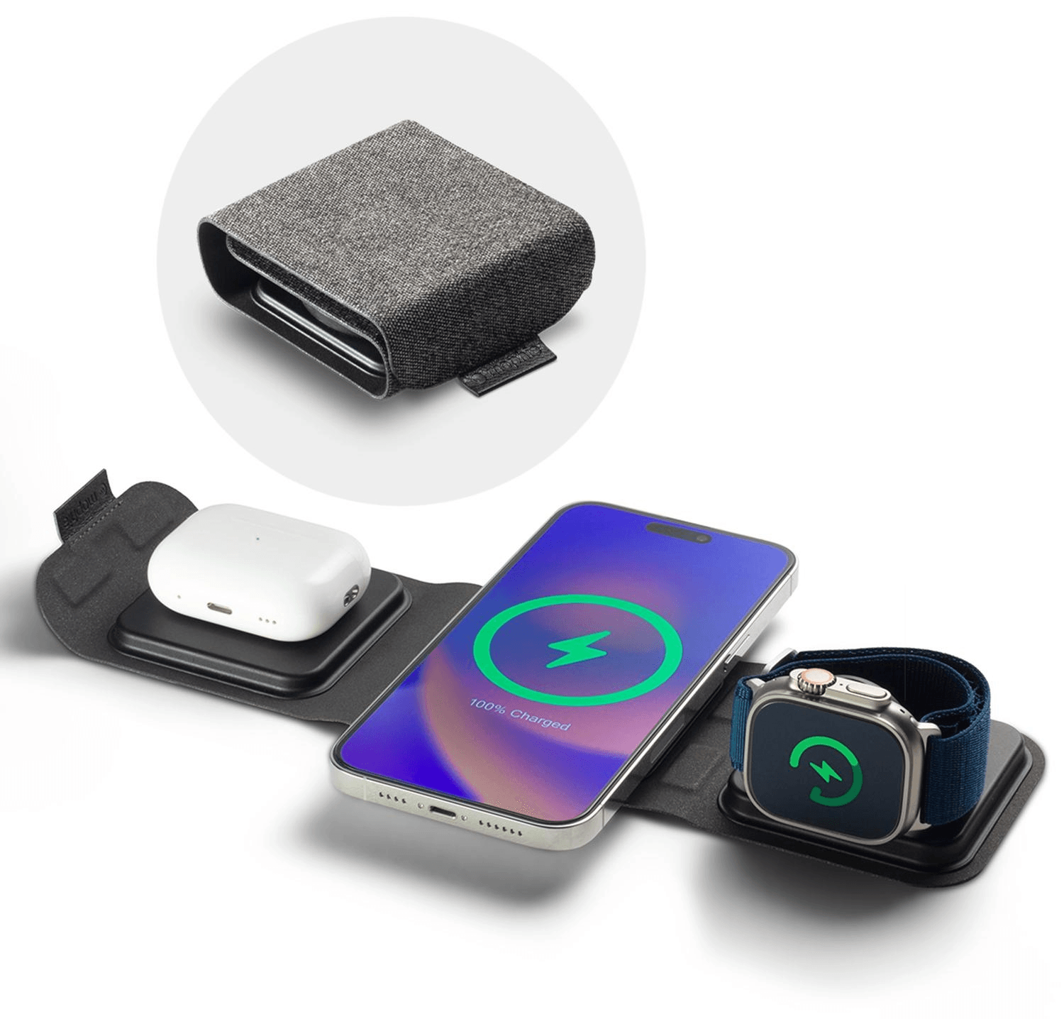 Cargador Magnético 3 en 1 para Iph/iwatch/AirPods iPhone