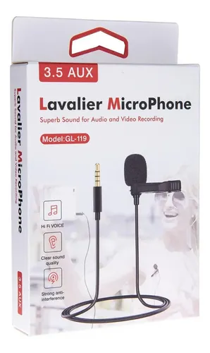 Micrófono Lavalier 3.5 AUX MOD GL-119