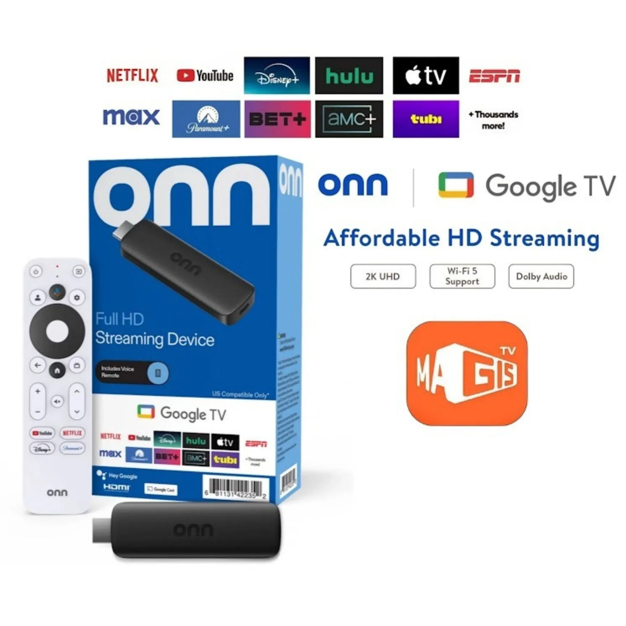 Onn Watch TV Full HD Streaming Device 2