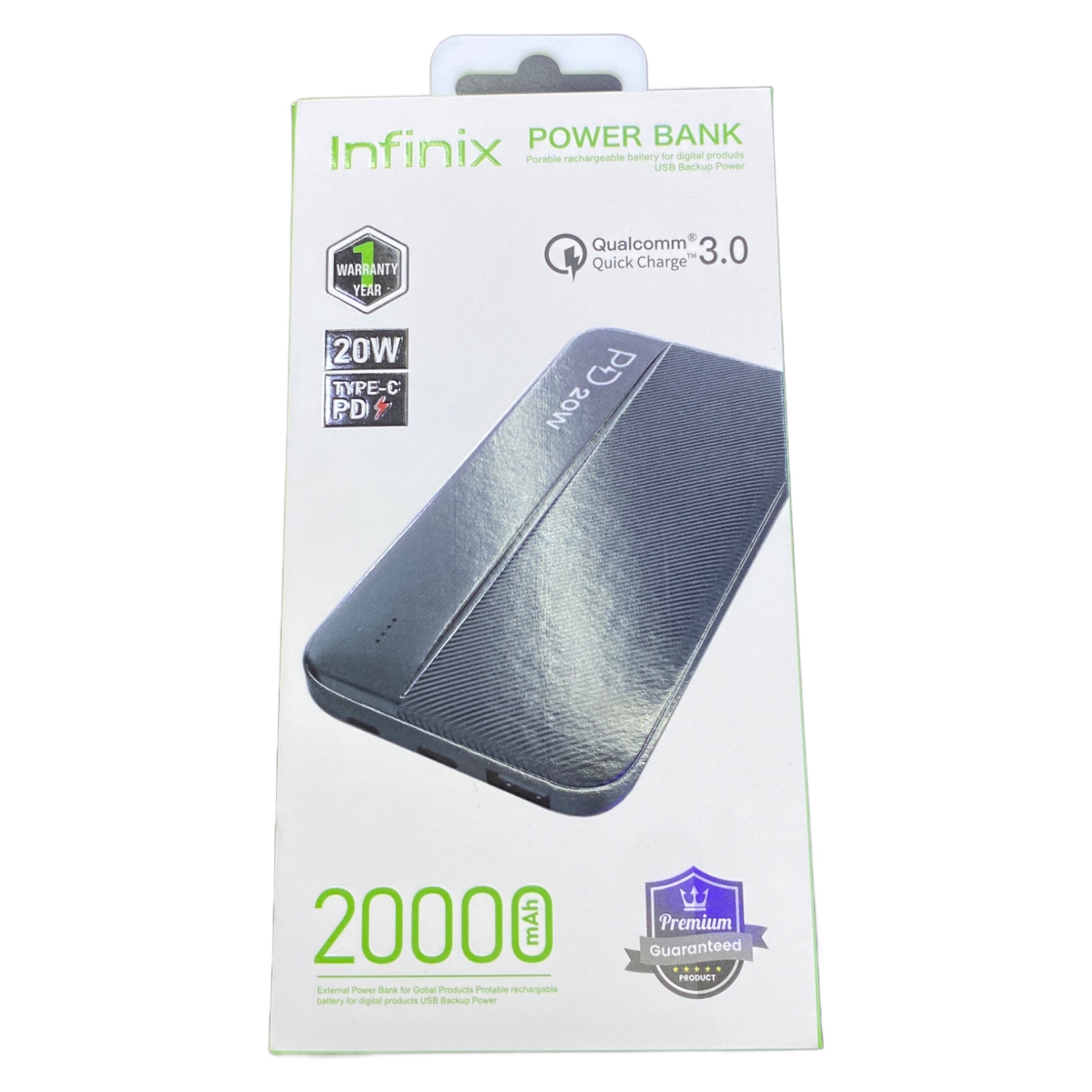 Power Bank 20000MAH Infinix Tipo C 2 USB