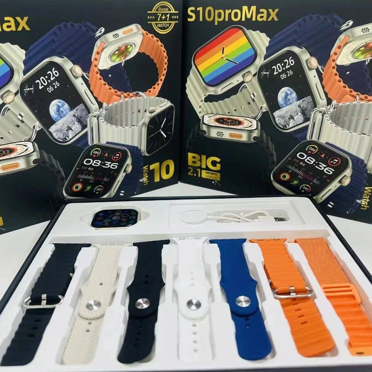 Reloj Smart Watch S10 Pro Max Set 8 en 1