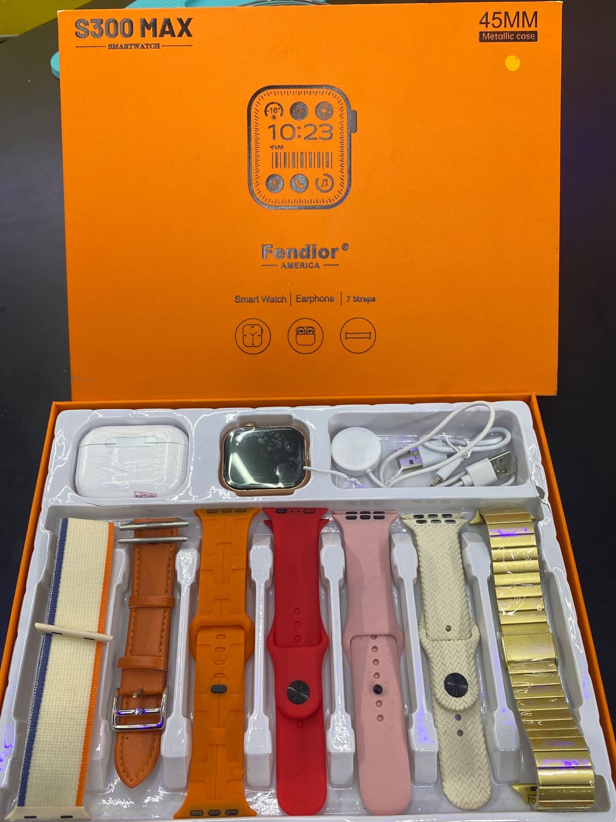 Reloj Smart Watch S300 Max Set 8+1 45 Mm