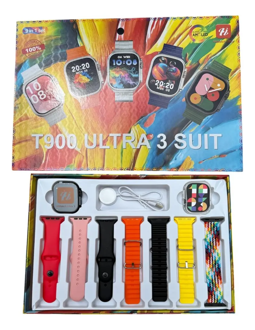 Reloj Smart Watch T900 Ultra 3 Space Gray Aluminium Case 49 Mm