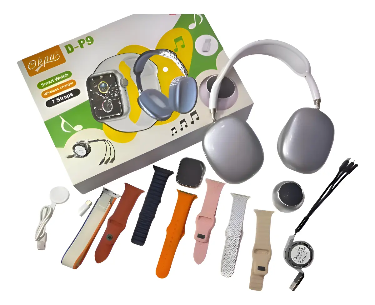 Set de Reloj Audífonos P9 + Corneta Okpus D-P9