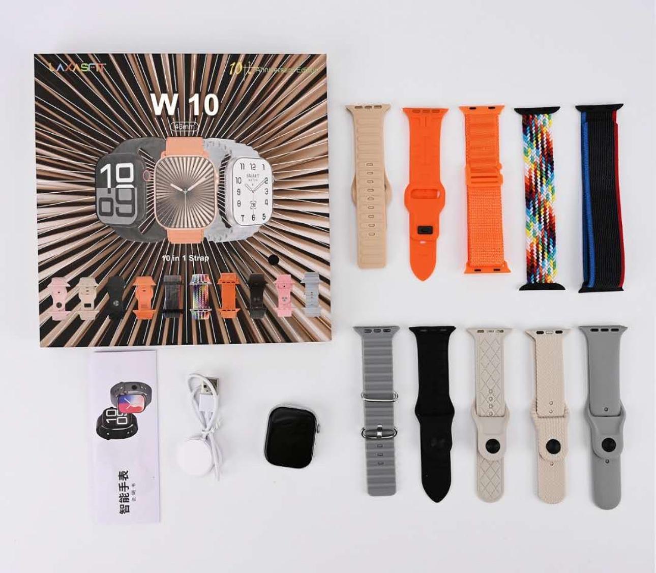 Set Reloj Smart Watch W10 Laxafit 10 en 1