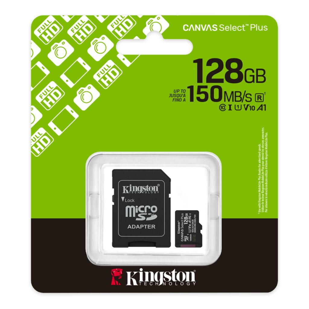 Tarjeta de Memoria Micro SD Kingston 128GB