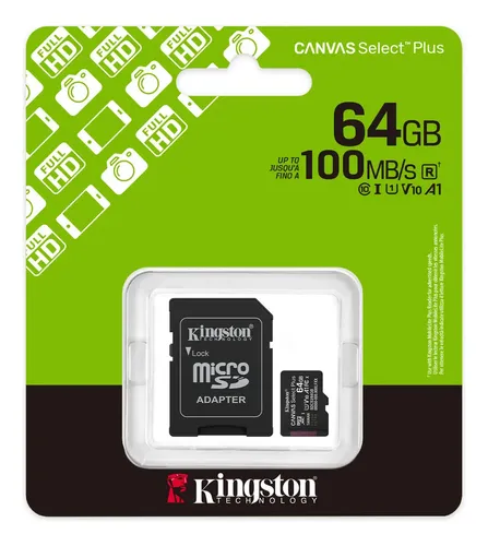 Tarjeta de Memoria Micro SD Kingston 64GB