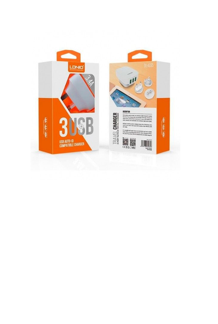 Cargador Ldnio 3 USB 3.4A DL-AC65